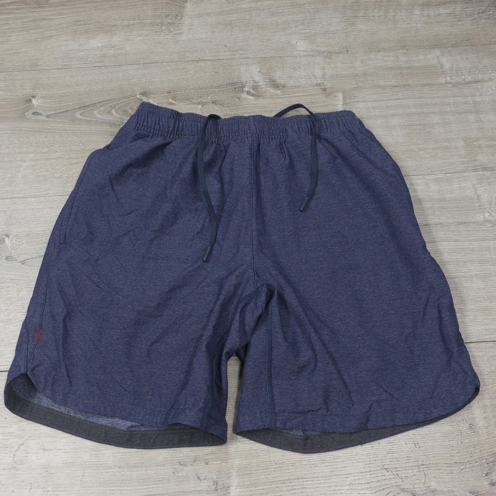 Rhone Shorts Mens Small Blue Lined Athletic Drawstring Running Workout
